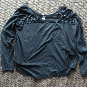 "We The Free" Love Lace black shirt